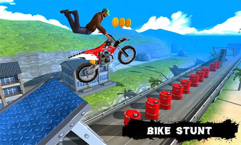 Extreme Motorcycle Stunt tricks game 2018 : City Motocross bmx